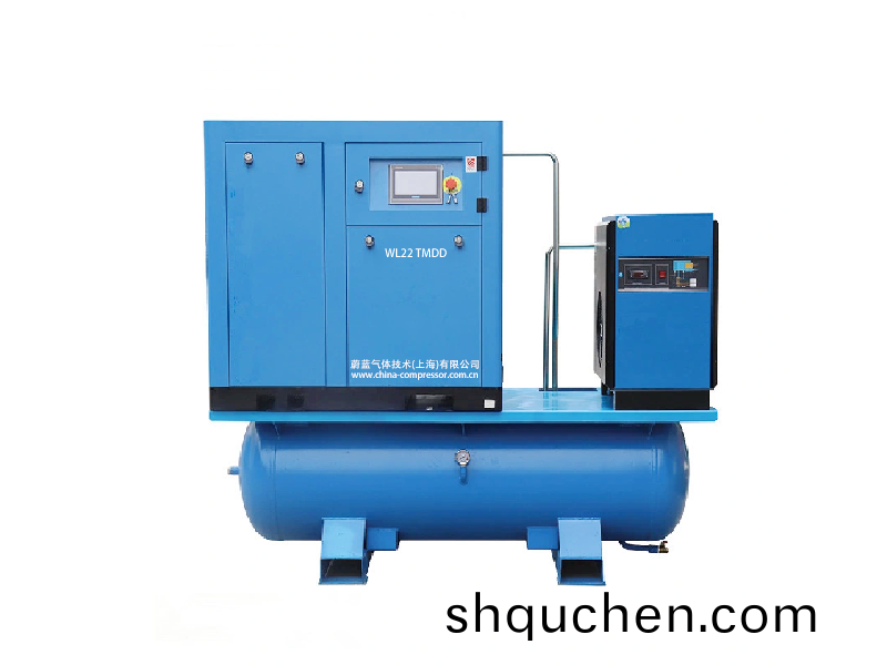 一體式(shi)空壓(ya)機(ji)(儲(chu)氣鑵(guan)+冷(leng)榦(gan)機(ji)+二(er)級過濾)